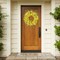 Spring Wreath with Forsythia Flowers, Yellow Daisies and Lavender Green Leaves - Artificial Silk Floral Wreath for Front Door or Wall - 21 Inches